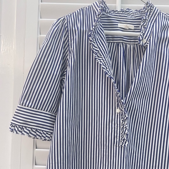 ANN MASHBURN Blue and White Striped Dress - Picture 3 of 6